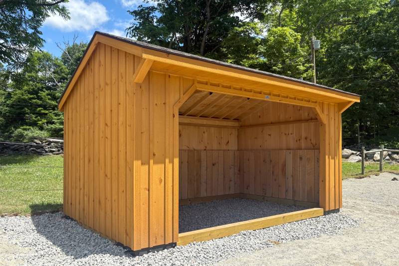 10' x 16' Pine Horse Barn Run-In, Preston, CT