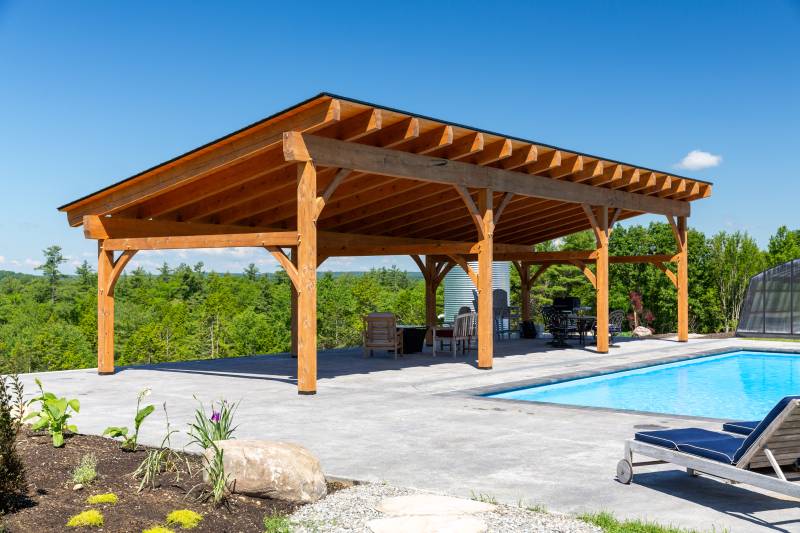 24" Eave Overhangs • Post & Beam Pavilion