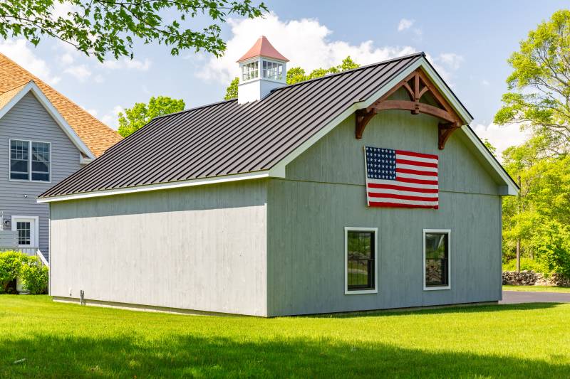 Upgraded roof pitch • Standing seam metal roof
