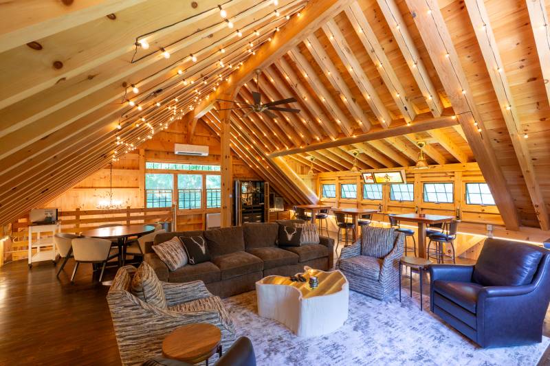 30' x 34' Plymouth Carriage Barn Second Floor Loft Interior