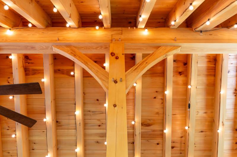 Authentic post & beam construction with mortise & tenon joinery