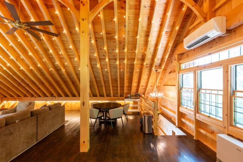4x8 Pine Rafters • Structural Ridge Beam Roof System