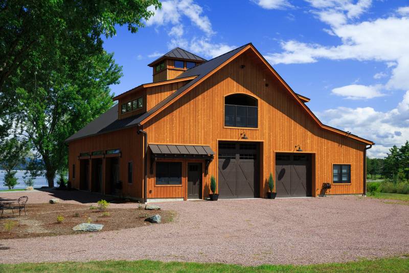 10' x 11' and 10' x 9' Wayne Dalton Overhead Doors • Timber Frame Barn