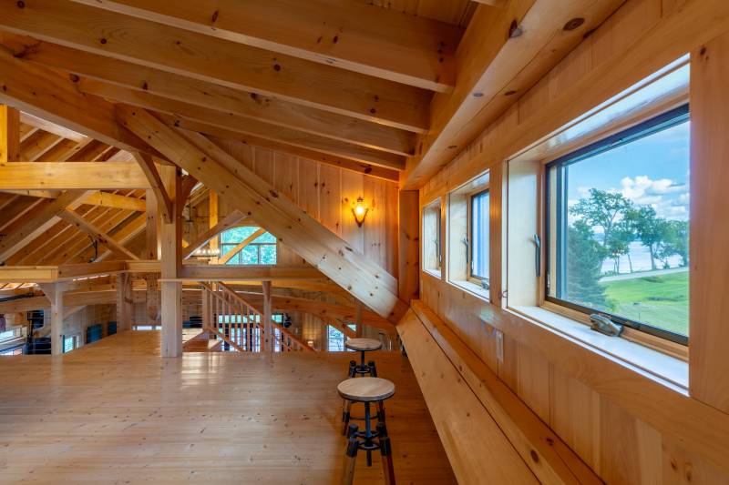 Enjoy views of the lake from the 16' transom dormer 