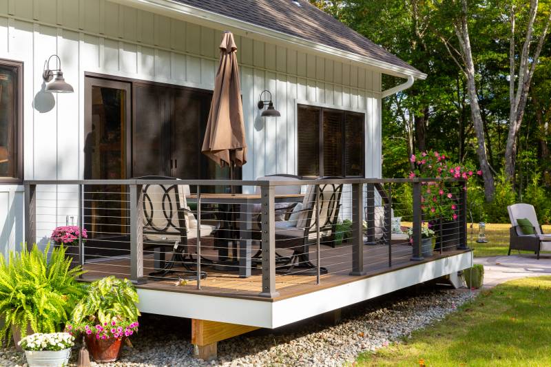 The deck of the Asheville ADU