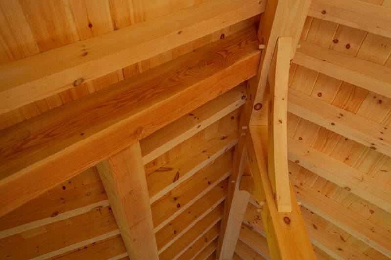 Ridge Beam Roof System • Top of the Transom Dormer • post & beam timber frame