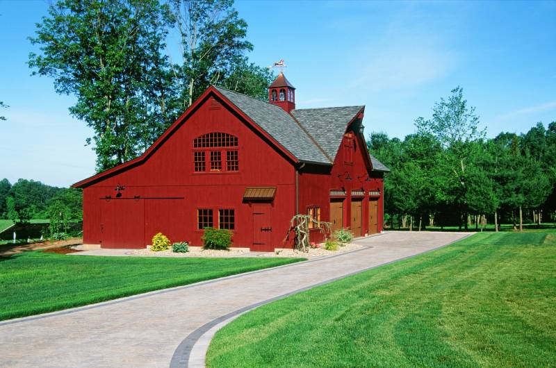12' lean-to • Timber frame eyebrow roof • Divided light windows