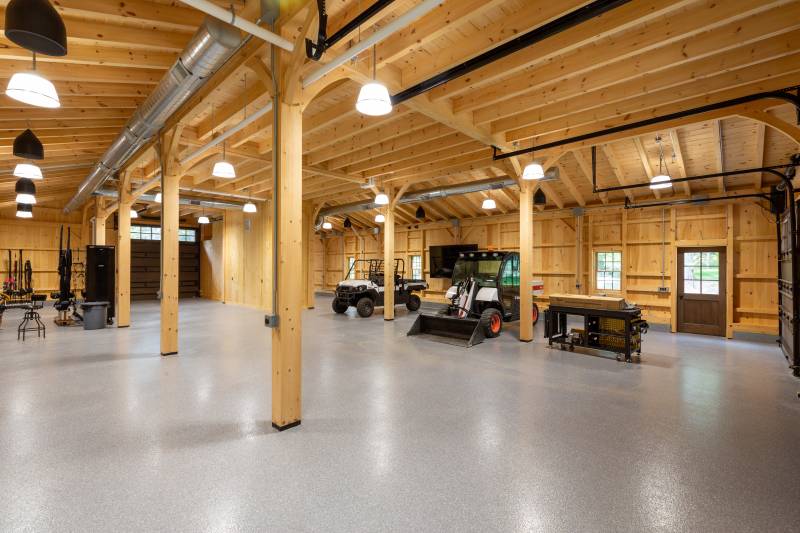 44' x 72' Riverton Monitor Barn First Floor Interior