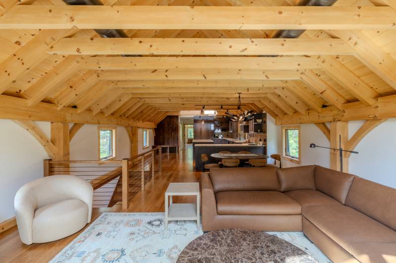 The second floor loft has been turned into full living space