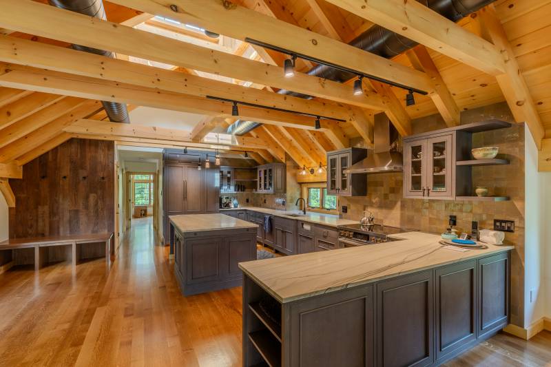 The full kitchen within the second floor loft