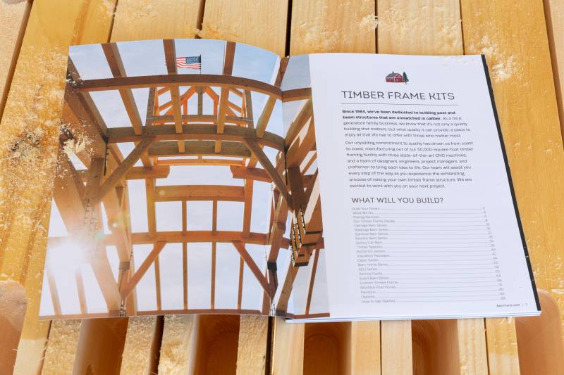 The Barn Yard Timber Frame Kit Catalog 2027 - Timber Frame Kits