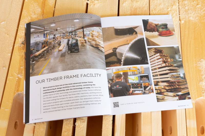 The Barn Yard Timber Frame Kit Catalog 2027 - Our Timber Frame Facility