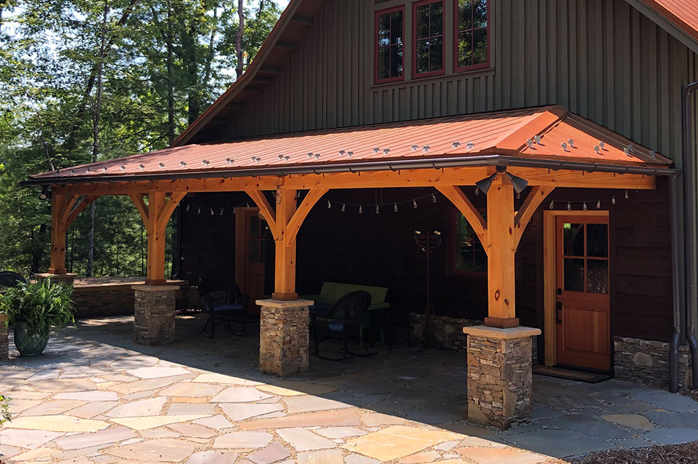 Timber Frame Lean-To
