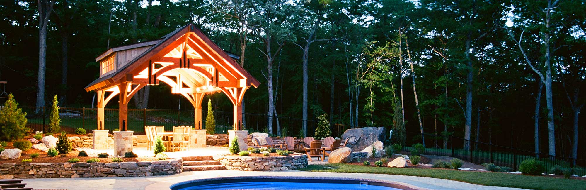 16' x 16' Alpine Timber Frame Pavilion, Tolland, CT