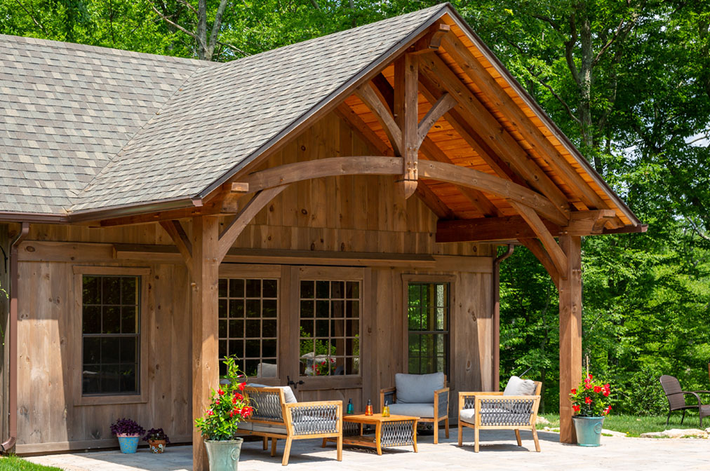 Timber Frame Porch Overhang