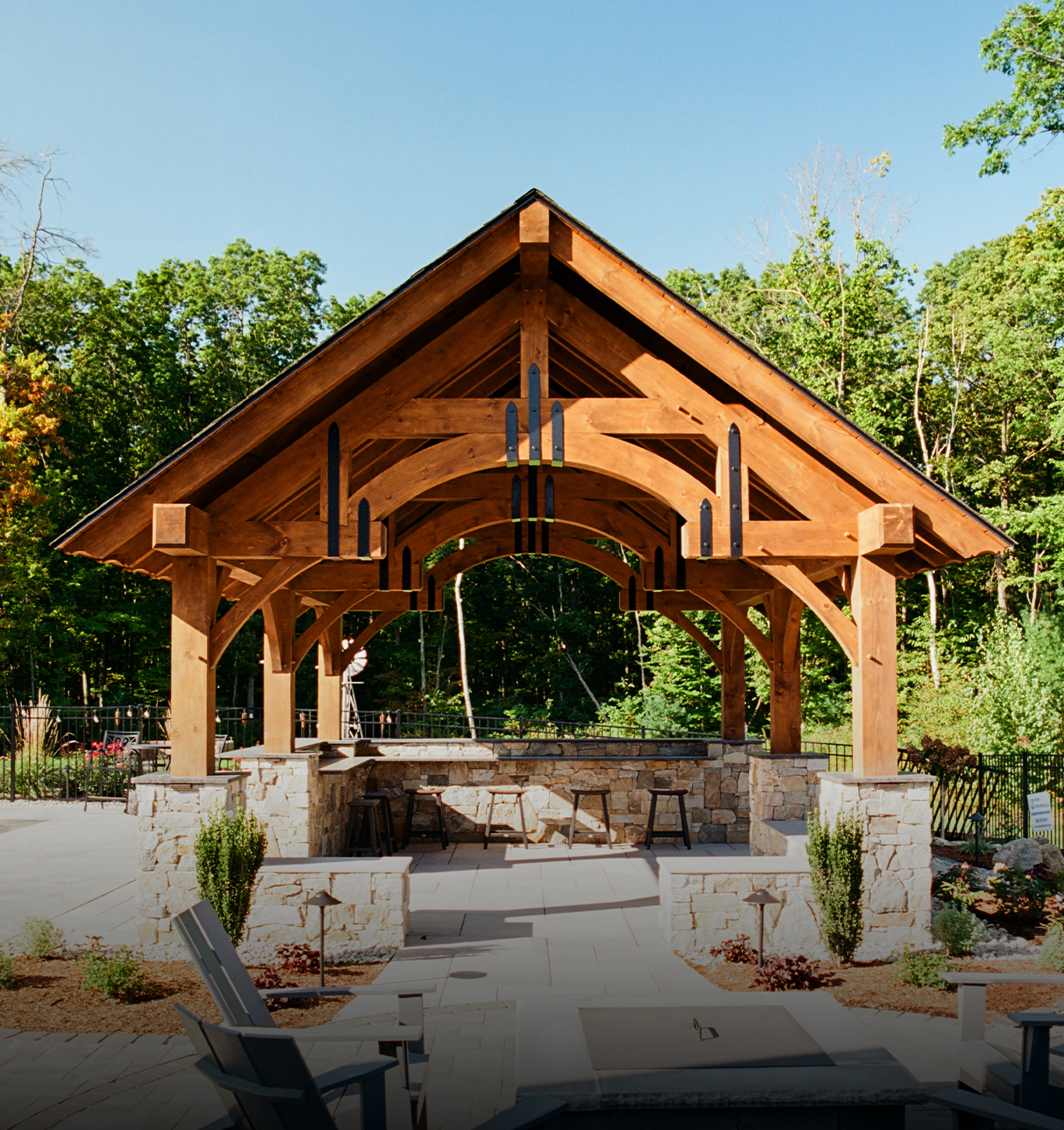 16' x 20' Alpine Timber Frame Pavilion