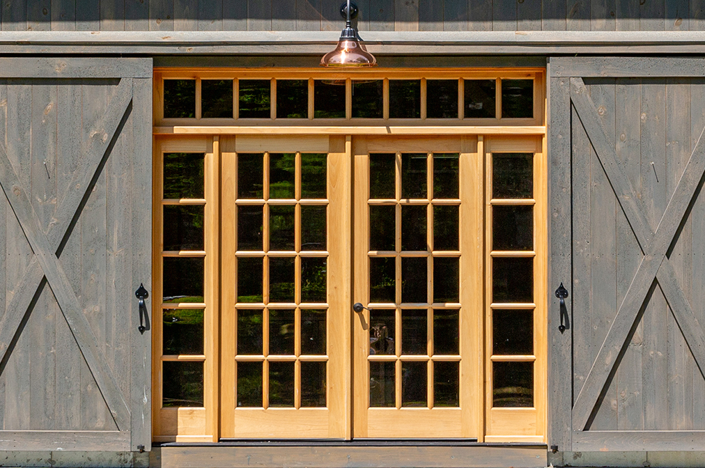 Spanish Cedar Double Entry Door with Side Lights & Transom