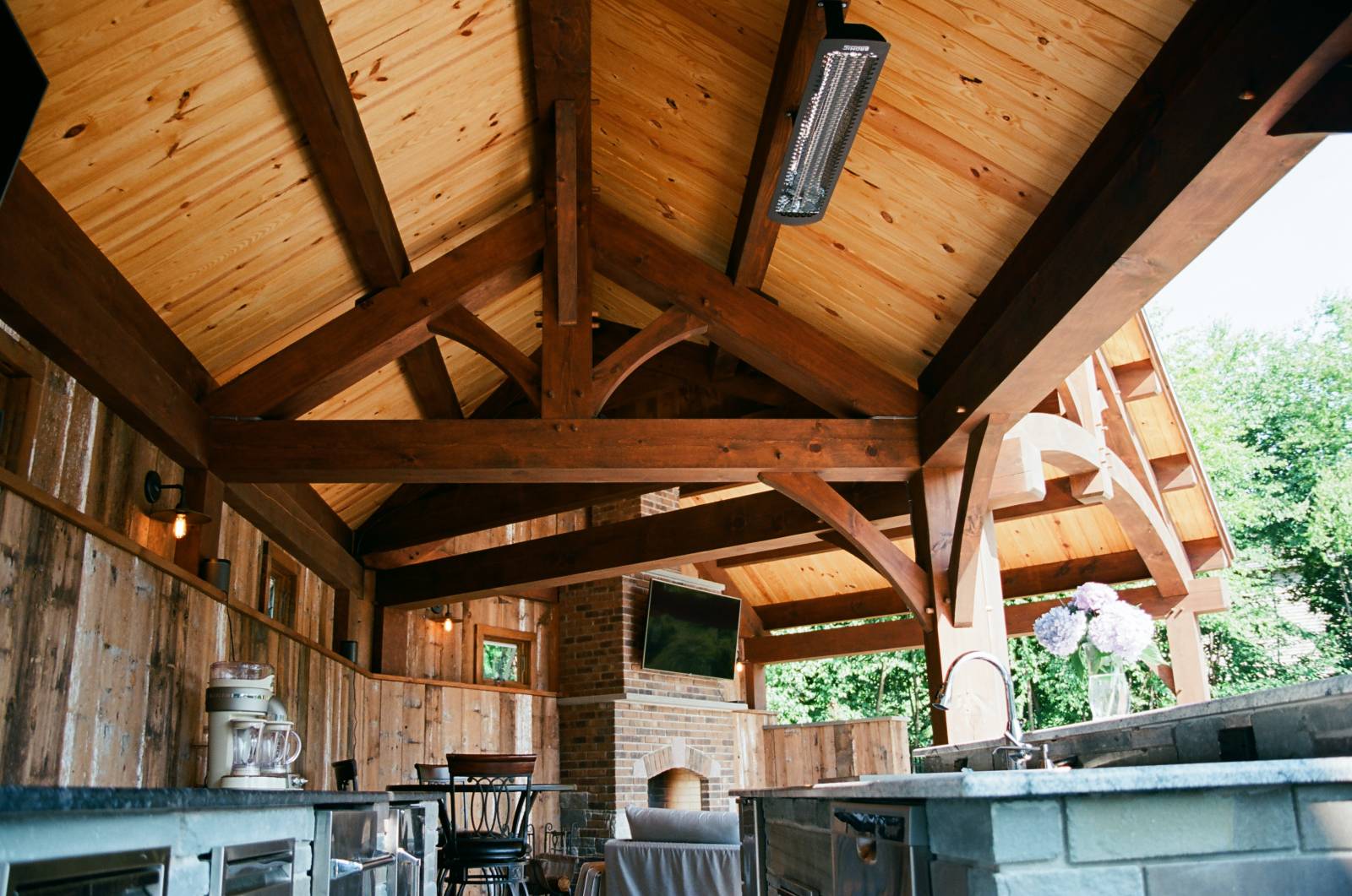 Under the Kitchen Side of the Pavilion
