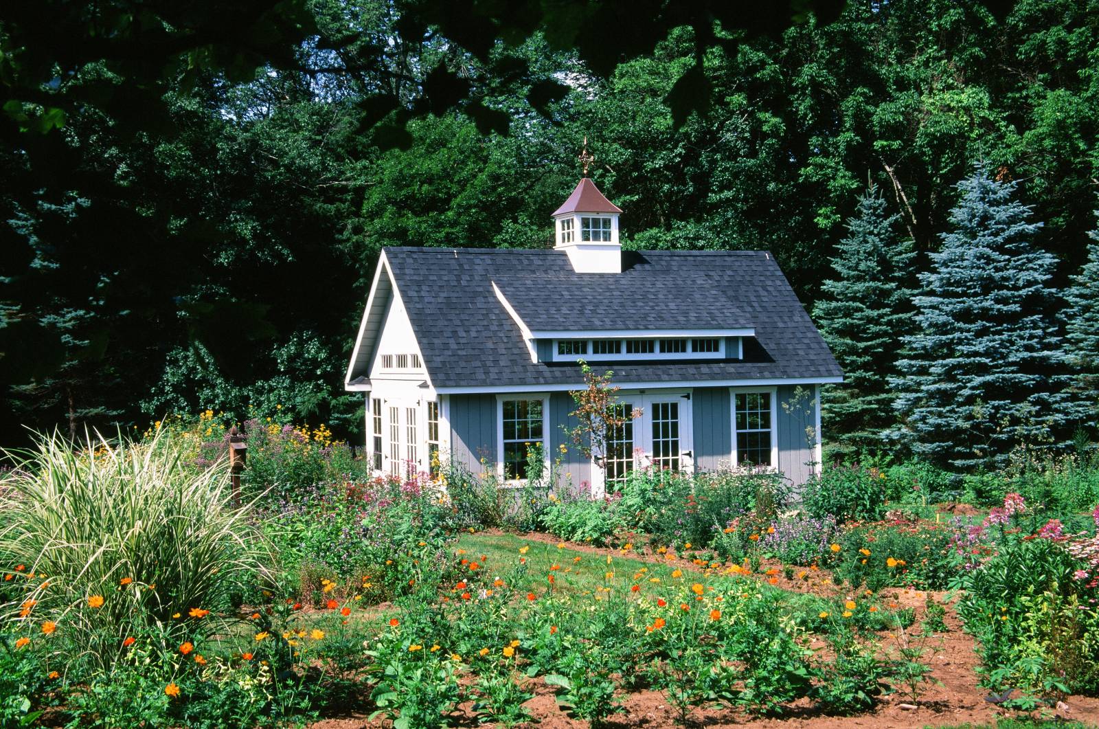 5-Window Transom Dormer • 30x54 Windows • 6' Double Door