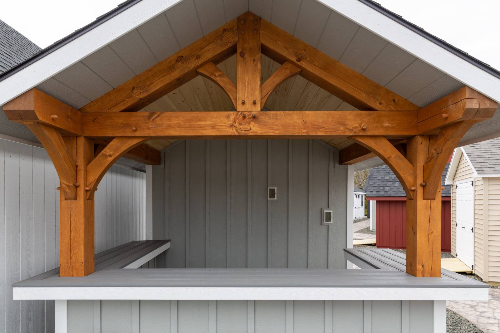 Timber Frame Truss Accent • Poolside Bar