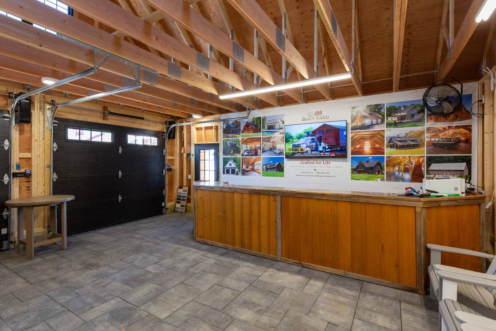 Two Car Garage with Clear Span Truss Package + Second Floor Loft
