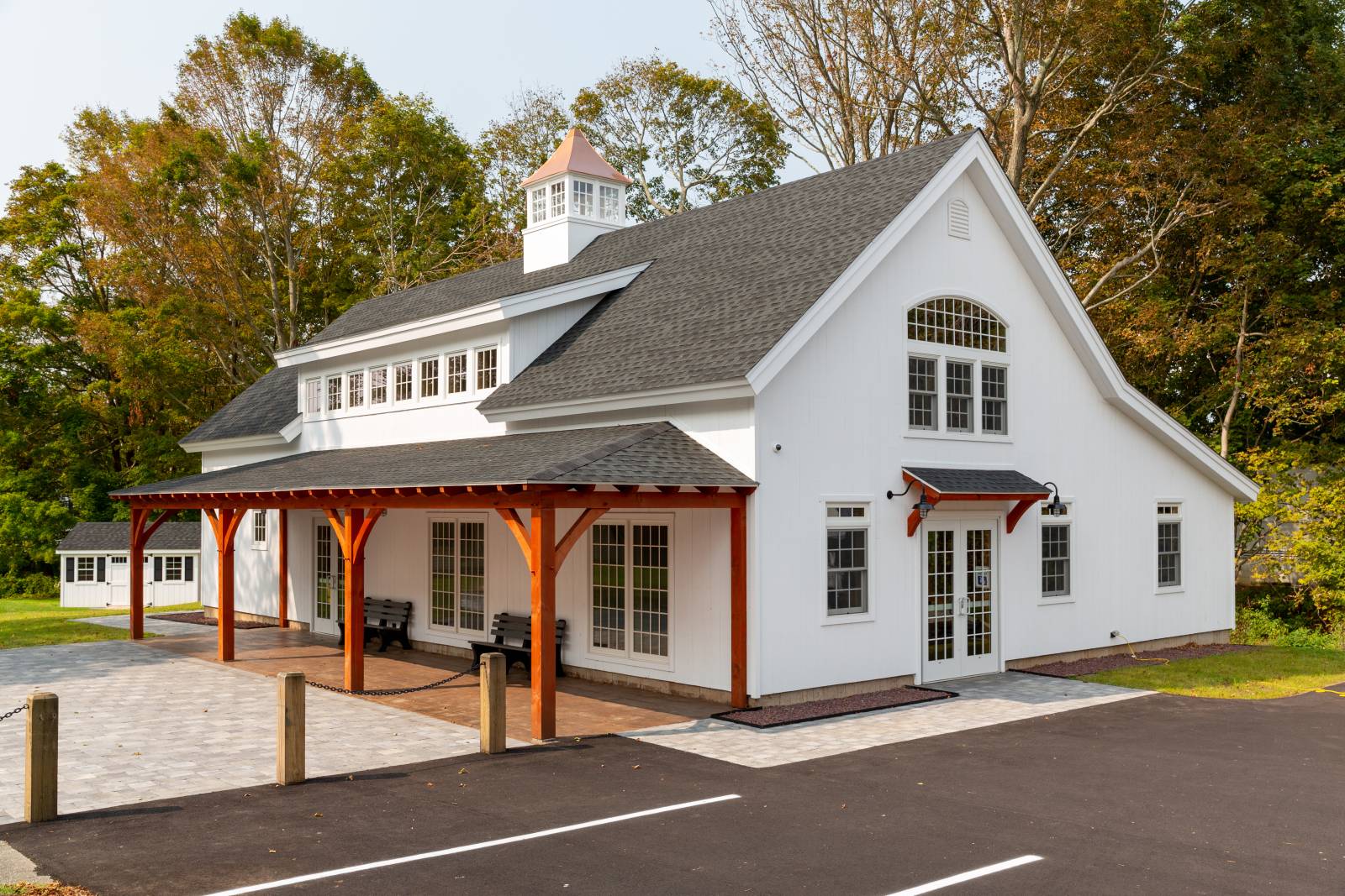 Vinyl Copper-Top Cupola on 40' x 60' Lenox Carriage Barn