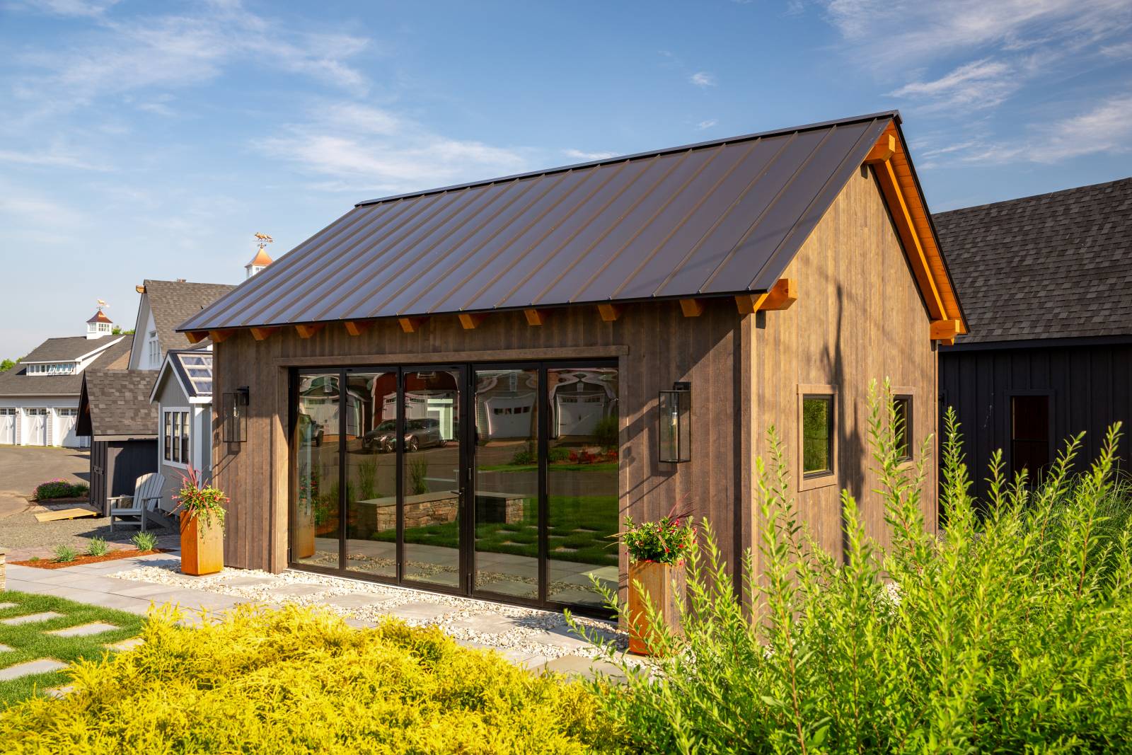 Standing Seam Metal Roof • Post & Beam Pool House