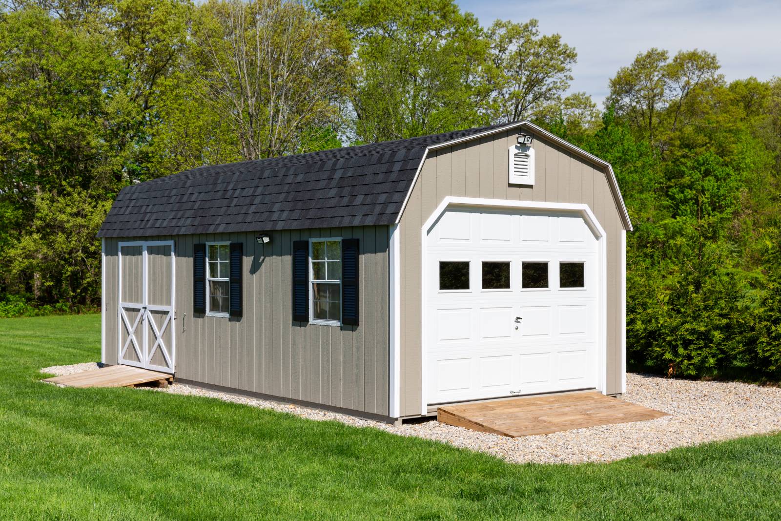12' x 24' Traditional Dutch Garage Shown with Options