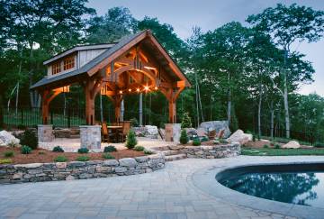 16' x 16' Alpine Timber Frame Pavilion, Tolland, CT