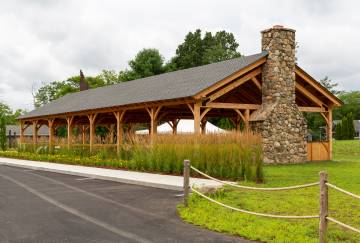 30' x 90' Bitterroot Timber Frame Pavilion, Chester, CT