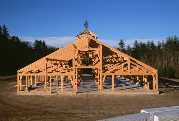 80' x 120' Timber Frame Barn, Hopkinton, NH