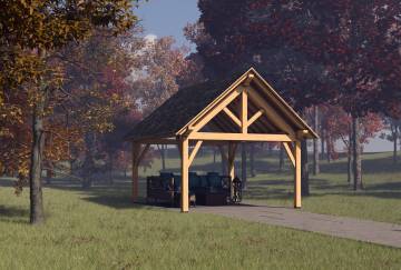 16' x 18' Telluride Timber Frame Pavilion