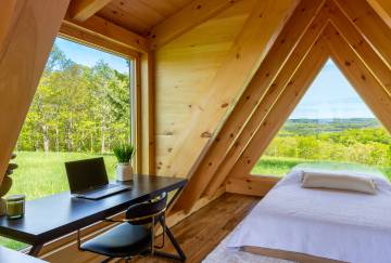 12' x 18' A-Frame Cabin Interior