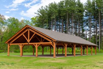 40' x 80' Bitterroot Timber Frame Pavilion, South Windsor, CT