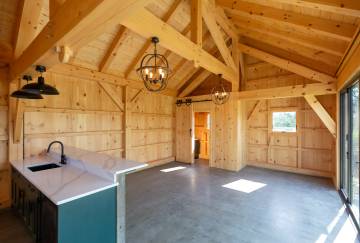 18' x 24' Montauk Timber Frame Pool House Shown with Options