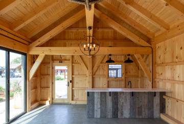 18' x 24' Montauk Timber Frame Pool House Shown with Options