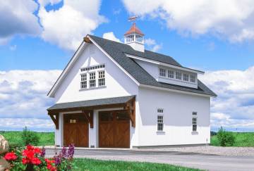 26' x 28' Plymouth Carriage Barn Shown with Options