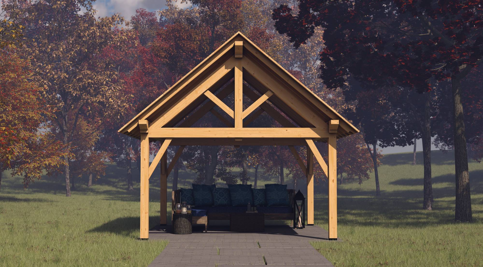 16' x 18' Telluride Timber Frame Pavilion