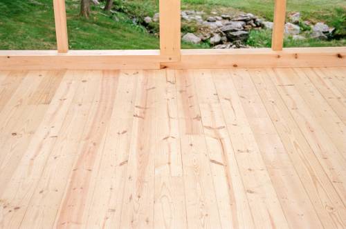 Southern yellow pine workshop floor