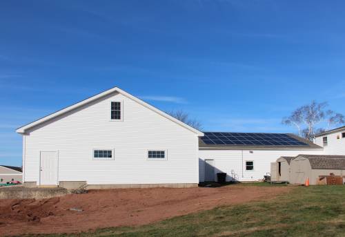 Solar panels on roof