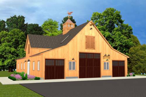 3D Rendering of Enclosed Overhangs (Front)