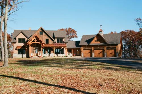Timber frame home + Carriage Barn garage