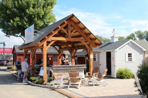 Another angle of the Bridger Timber Frame Pavilion