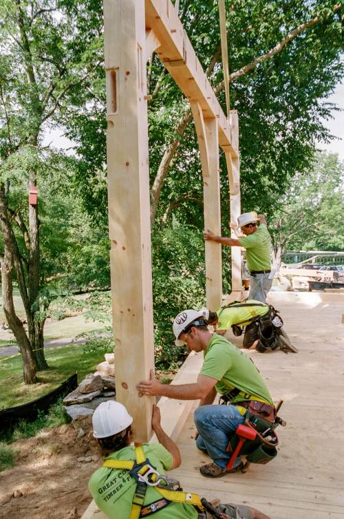 Setting the bent in place