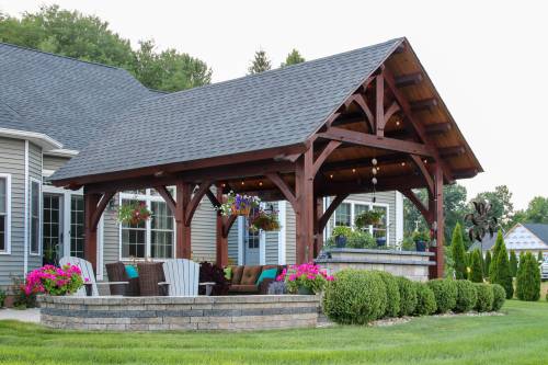 12' x 20' Bridger Timber Frame Pavilion, West Suffield, CT