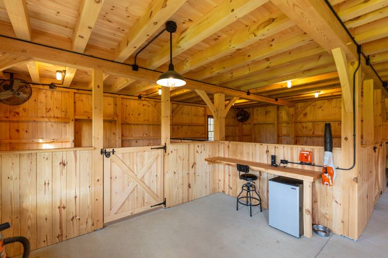32' x 48' Plymouth Carriage Barn with 18' Open Lean-To, North Granby, CT