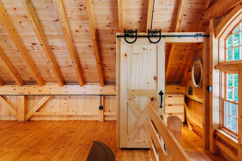 A Sliding Door Reveals a Private Changing Room