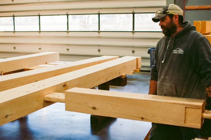 Assembling Wedged Anchorbeam Tenon Joinery