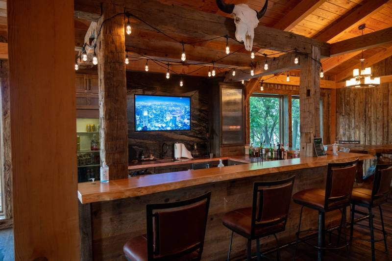 The Bar • Post & Beam Construction • Timber Frame Barn