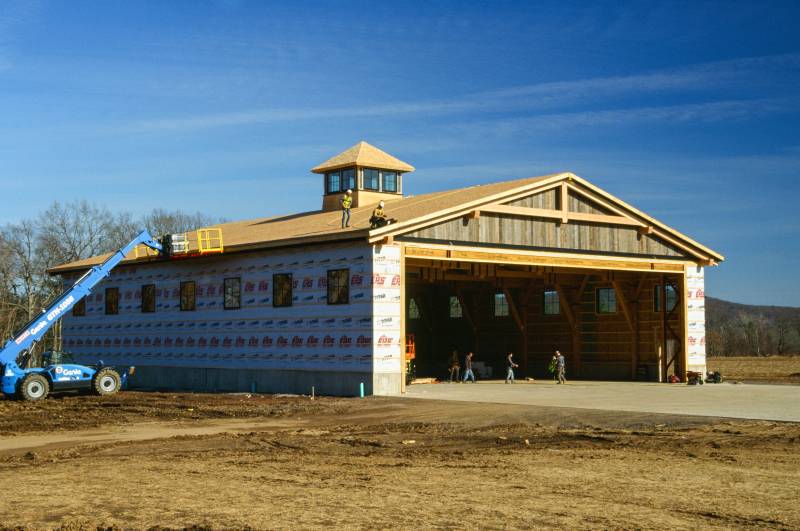 With insulation installed, up next is siding & roofing